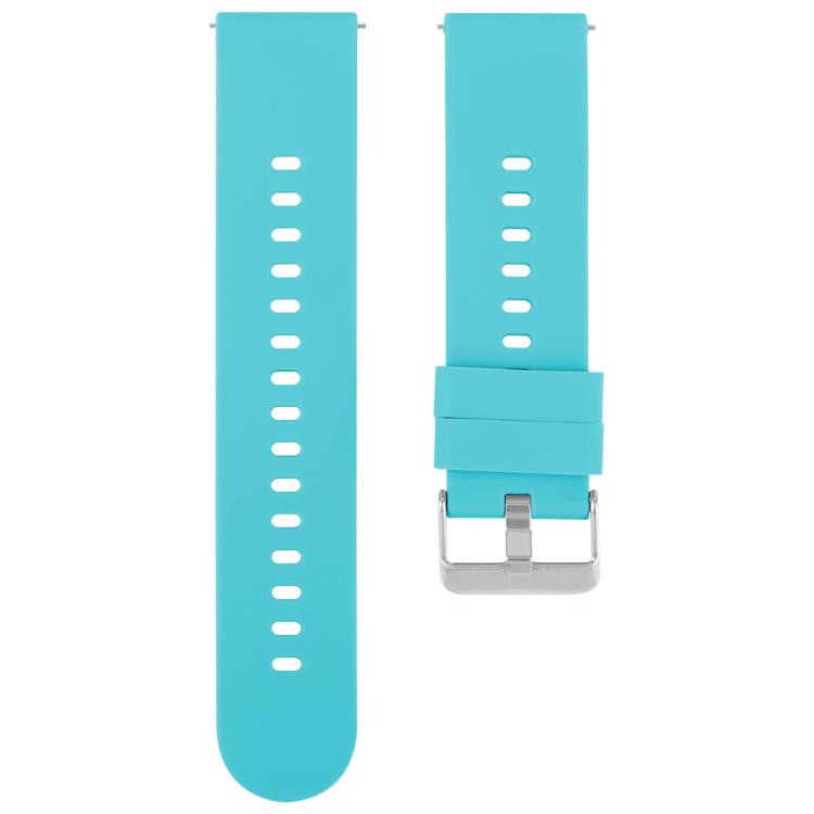 Solid Color Steel Buckle Silicone Watch Band, 18mm, 19mm, 20mm, 22mm