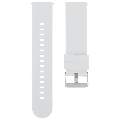 Solid Color Steel Buckle Silicone Watch Band, 18mm, 19mm, 20mm, 22mm