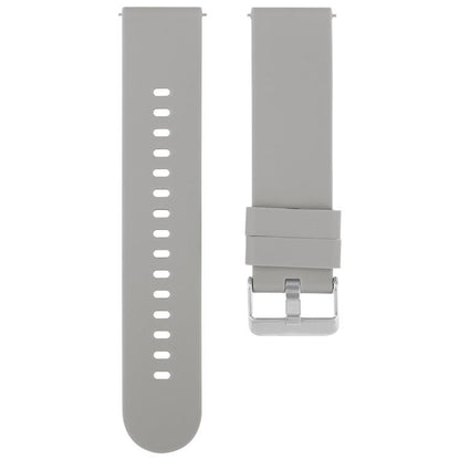 Solid Color Steel Buckle Silicone Watch Band, 18mm, 19mm, 20mm, 22mm