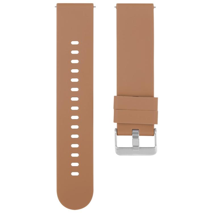 Solid Color Steel Buckle Silicone Watch Band, 18mm, 19mm, 20mm, 22mm