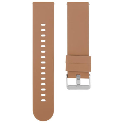 Solid Color Steel Buckle Silicone Watch Band, 18mm, 19mm, 20mm, 22mm
