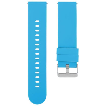 Solid Color Steel Buckle Silicone Watch Band, 18mm, 19mm, 20mm, 22mm