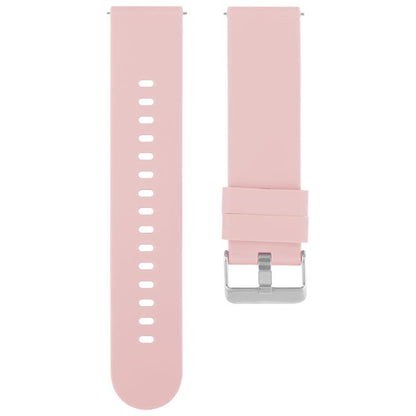 Solid Color Steel Buckle Silicone Watch Band, 18mm, 19mm, 20mm, 22mm