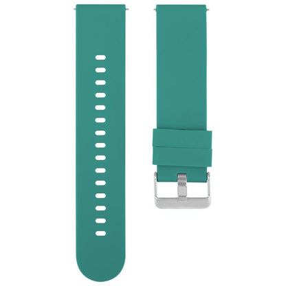 Solid Color Steel Buckle Silicone Watch Band, 18mm, 19mm, 20mm, 22mm