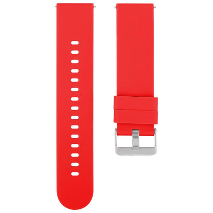 Solid Color Steel Buckle Silicone Watch Band, 18mm, 19mm, 20mm, 22mm