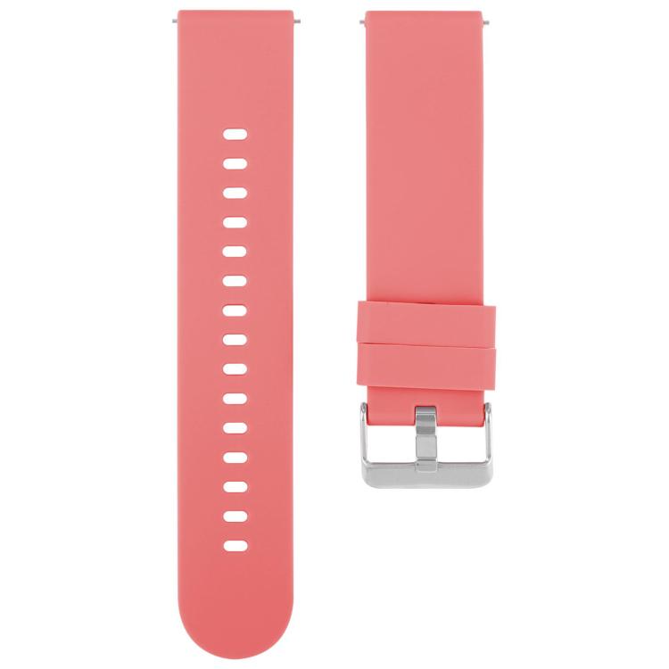 Solid Color Steel Buckle Silicone Watch Band, 18mm, 19mm, 20mm, 22mm