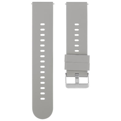 Solid Color Steel Buckle Silicone Watch Band, 18mm, 19mm, 20mm, 22mm