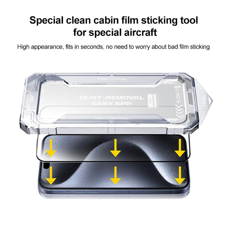 Easy Install HD Tempered Glass Film, For iPhone 16e / 14 / 13 Pro / 13, For iPhone 16 Pro Max, For iPhone 16 Pro, For iPhone 16 Plus / 15 Plus, For iPhone 16 / 15, For iPhone 15 Pro Max, For iPhone 15 Pro, For iPhone 14 Plus / 13 Pro Max���������������...