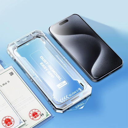 Easy Install HD Tempered Glass Film, For iPhone 16e / 14 / 13 Pro / 13, For iPhone 16 Pro Max, For iPhone 16 Pro, For iPhone 16 Plus / 15 Plus, For iPhone 16 / 15, For iPhone 15 Pro Max, For iPhone 15 Pro, For iPhone 14 Plus / 13 Pro Max���������������...