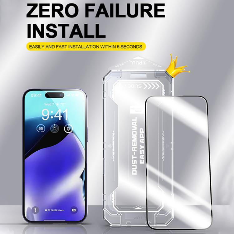 Easy Install HD Tempered Glass Film, For iPhone 16e / 14 / 13 Pro / 13, For iPhone 16 Pro Max, For iPhone 16 Pro, For iPhone 16 Plus / 15 Plus, For iPhone 16 / 15, For iPhone 15 Pro Max, For iPhone 15 Pro, For iPhone 14 Plus / 13 Pro Max���������������...