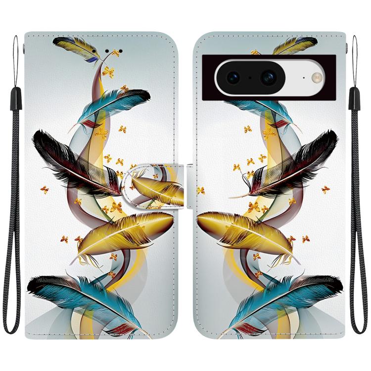 Crystal Texture Colored Drawing Leather Phone Case, For Google Pixel 8