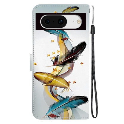 Crystal Texture Colored Drawing Leather Phone Case, For Google Pixel 8