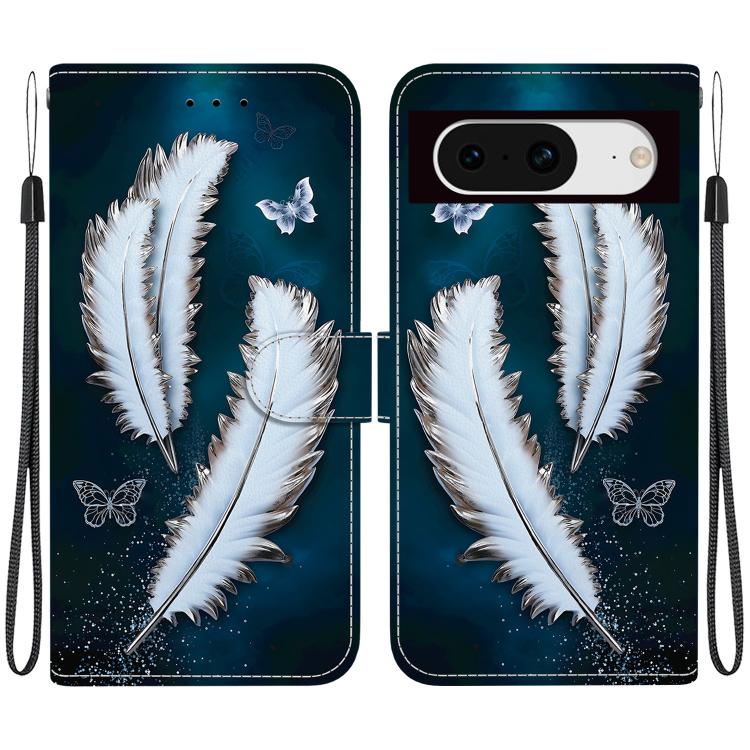 Crystal Texture Colored Drawing Leather Phone Case, For Google Pixel 8