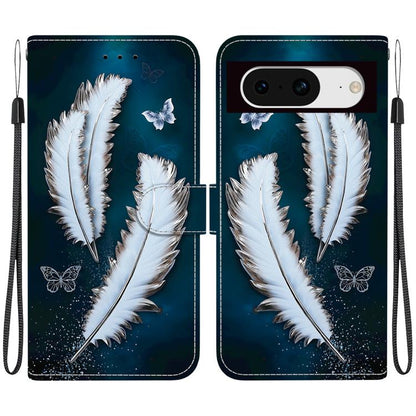 Crystal Texture Colored Drawing Leather Phone Case, For Google Pixel 8