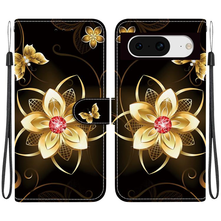Crystal Texture Colored Drawing Leather Phone Case, For Google Pixel 8