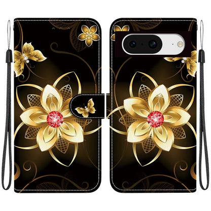 Crystal Texture Colored Drawing Leather Phone Case, For Google Pixel 8