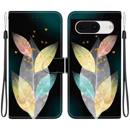 Crystal Texture Colored Drawing Leather Phone Case, For Google Pixel 8