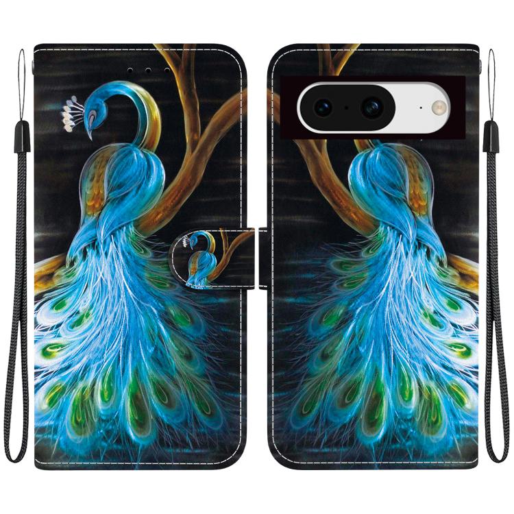 Crystal Texture Colored Drawing Leather Phone Case, For Google Pixel 8