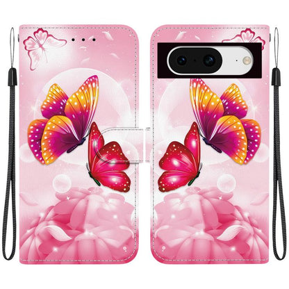 Crystal Texture Colored Drawing Leather Phone Case, For Google Pixel 8