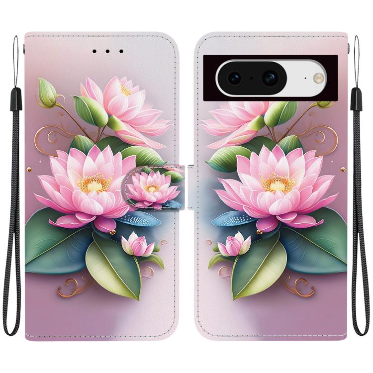 Crystal Texture Colored Drawing Leather Phone Case, For Google Pixel 8