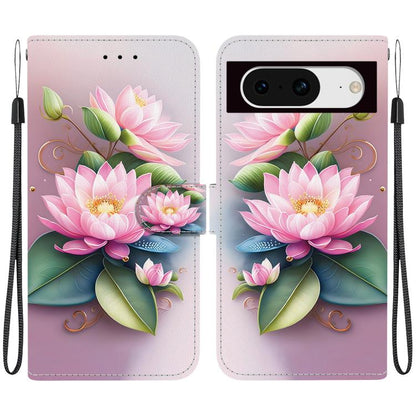 Crystal Texture Colored Drawing Leather Phone Case, For Google Pixel 8