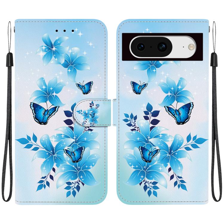 Crystal Texture Colored Drawing Leather Phone Case, For Google Pixel 8