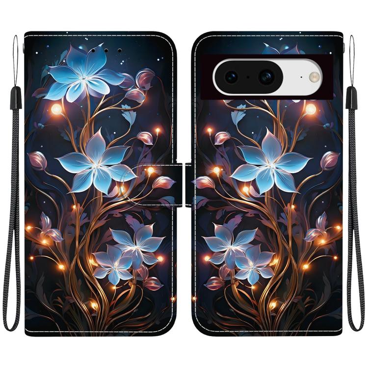Crystal Texture Colored Drawing Leather Phone Case, For Google Pixel 8