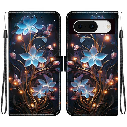 Crystal Texture Colored Drawing Leather Phone Case, For Google Pixel 8