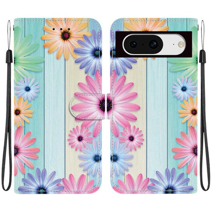 Crystal Texture Colored Drawing Leather Phone Case, For Google Pixel 8