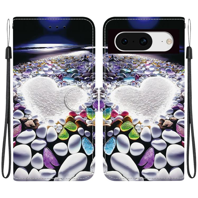 Crystal Texture Colored Drawing Leather Phone Case, For Google Pixel 8