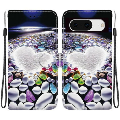 Crystal Texture Colored Drawing Leather Phone Case, For Google Pixel 8