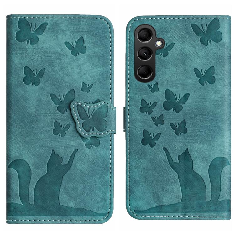 Butterfly Cat Embossing Flip Leather Phone Case, For Samsung Galaxy A57 5G, For Samsung Galaxy A37 5G, For Galaxy A27 5G, For Samsung Galaxy A07 4G / A06 4G, For Samsung Galaxy A17 5G / A26 5G, For Samsung Galaxy A56 5G, For Samsung Galaxy A26 5G      ...