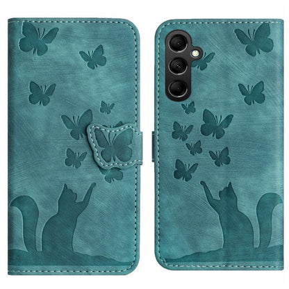 Butterfly Cat Embossing Flip Leather Phone Case, For Samsung Galaxy A57 5G, For Samsung Galaxy A37 5G, For Galaxy A27 5G, For Samsung Galaxy A07 4G / A06 4G, For Samsung Galaxy A17 5G / A26 5G, For Samsung Galaxy A56 5G, For Samsung Galaxy A26 5G      ...