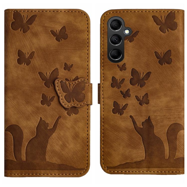 Butterfly Cat Embossing Flip Leather Phone Case, For Samsung Galaxy A57 5G, For Samsung Galaxy A37 5G, For Galaxy A27 5G, For Samsung Galaxy A07 4G / A06 4G, For Samsung Galaxy A17 5G / A26 5G, For Samsung Galaxy A56 5G, For Samsung Galaxy A26 5G      ...