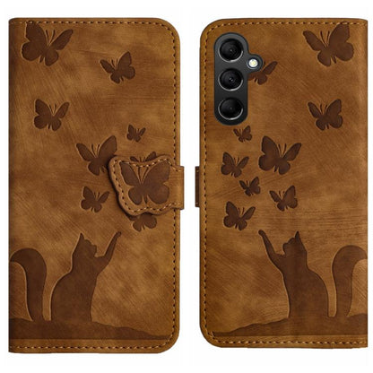 Butterfly Cat Embossing Flip Leather Phone Case, For Samsung Galaxy A57 5G, For Samsung Galaxy A37 5G, For Galaxy A27 5G, For Samsung Galaxy A07 4G / A06 4G, For Samsung Galaxy A17 5G / A26 5G, For Samsung Galaxy A56 5G, For Samsung Galaxy A26 5G      ...