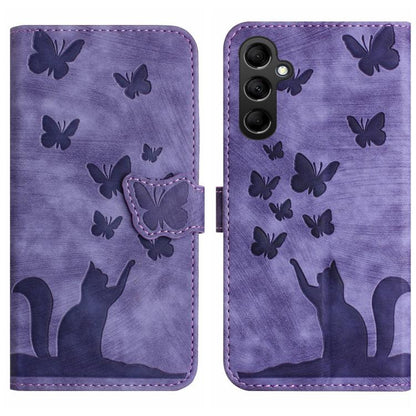 Butterfly Cat Embossing Flip Leather Phone Case, For Samsung Galaxy A57 5G, For Samsung Galaxy A37 5G, For Galaxy A27 5G, For Samsung Galaxy A07 4G / A06 4G, For Samsung Galaxy A17 5G / A26 5G, For Samsung Galaxy A56 5G, For Samsung Galaxy A26 5G      ...