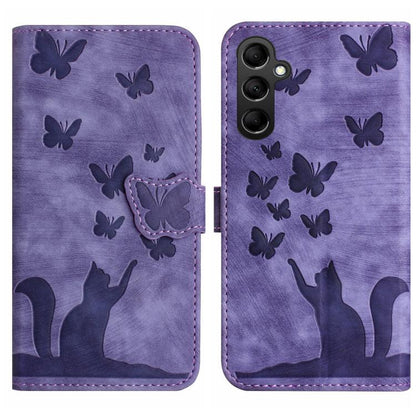 Butterfly Cat Embossing Flip Leather Phone Case, For Samsung Galaxy A57 5G, For Samsung Galaxy A37 5G, For Galaxy A27 5G, For Samsung Galaxy A07 4G / A06 4G, For Samsung Galaxy A17 5G / A26 5G, For Samsung Galaxy A56 5G, For Samsung Galaxy A26 5G      ...
