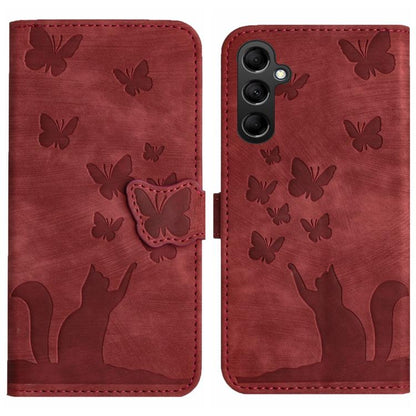 Butterfly Cat Embossing Flip Leather Phone Case, For Samsung Galaxy A57 5G, For Samsung Galaxy A37 5G, For Galaxy A27 5G, For Samsung Galaxy A07 4G / A06 4G, For Samsung Galaxy A17 5G / A26 5G, For Samsung Galaxy A56 5G, For Samsung Galaxy A26 5G      ...