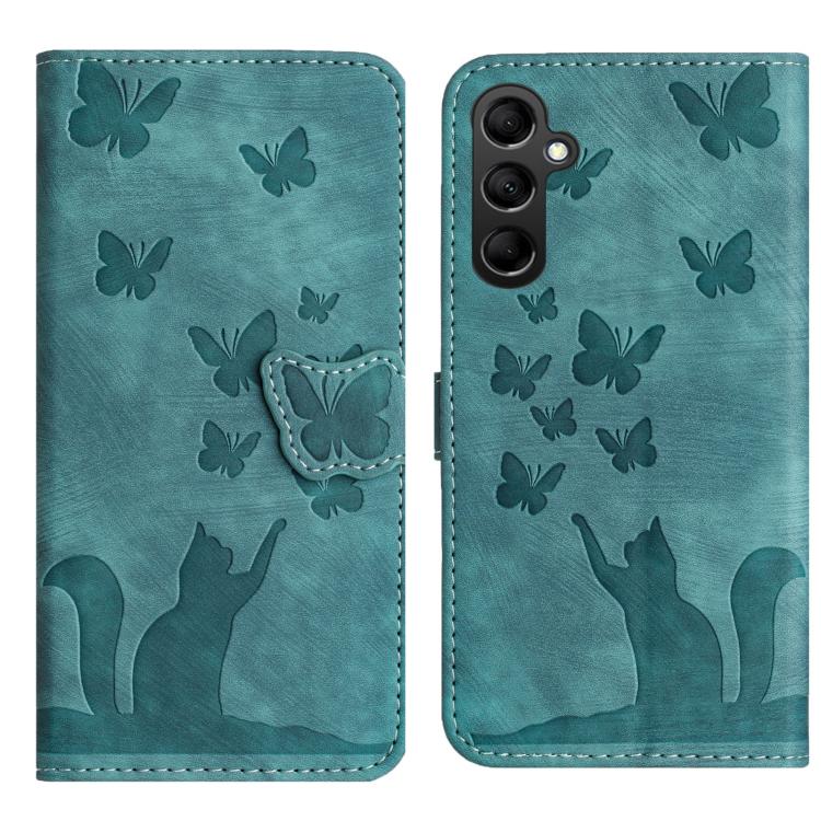 Butterfly Cat Embossing Flip Leather Phone Case, For Samsung Galaxy A57 5G, For Samsung Galaxy A37 5G, For Galaxy A27 5G, For Samsung Galaxy A07 4G / A06 4G, For Samsung Galaxy A17 5G / A26 5G, For Samsung Galaxy A56 5G, For Samsung Galaxy A26 5G      ...