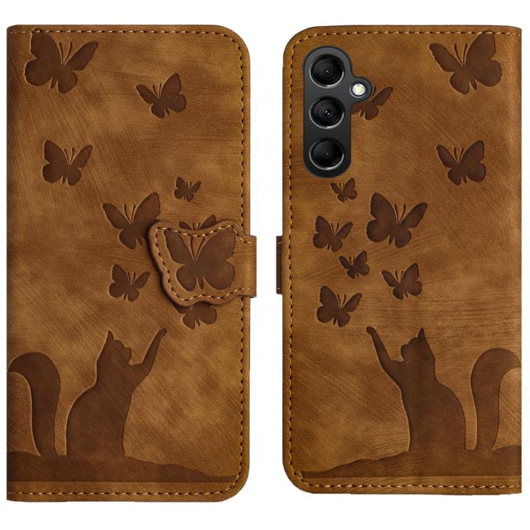 Butterfly Cat Embossing Flip Leather Phone Case, For Samsung Galaxy A57 5G, For Samsung Galaxy A37 5G, For Galaxy A27 5G, For Samsung Galaxy A07 4G / A06 4G, For Samsung Galaxy A17 5G / A26 5G, For Samsung Galaxy A56 5G, For Samsung Galaxy A26 5G      ...