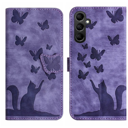 Butterfly Cat Embossing Flip Leather Phone Case, For Samsung Galaxy A57 5G, For Samsung Galaxy A37 5G, For Galaxy A27 5G, For Samsung Galaxy A07 4G / A06 4G, For Samsung Galaxy A17 5G / A26 5G, For Samsung Galaxy A56 5G, For Samsung Galaxy A26 5G      ...