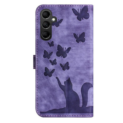 Butterfly Cat Embossing Flip Leather Phone Case, For Samsung Galaxy A57 5G, For Samsung Galaxy A37 5G, For Galaxy A27 5G, For Samsung Galaxy A07 4G / A06 4G, For Samsung Galaxy A17 5G / A26 5G, For Samsung Galaxy A56 5G, For Samsung Galaxy A26 5G      ...