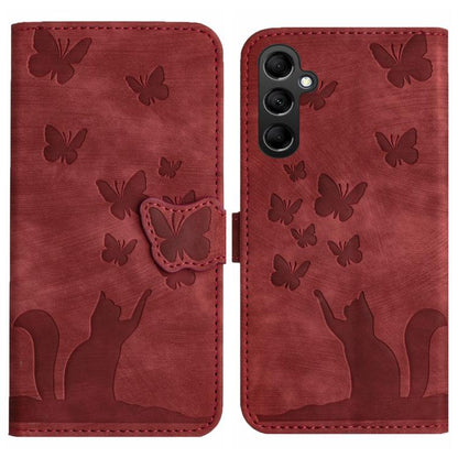 Butterfly Cat Embossing Flip Leather Phone Case, For Samsung Galaxy A57 5G, For Samsung Galaxy A37 5G, For Galaxy A27 5G, For Samsung Galaxy A07 4G / A06 4G, For Samsung Galaxy A17 5G / A26 5G, For Samsung Galaxy A56 5G, For Samsung Galaxy A26 5G      ...