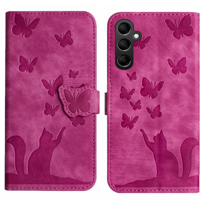 Butterfly Cat Embossing Flip Leather Phone Case, For Samsung Galaxy A57 5G, For Samsung Galaxy A37 5G, For Galaxy A27 5G, For Samsung Galaxy A07 4G / A06 4G, For Samsung Galaxy A17 5G / A26 5G, For Samsung Galaxy A56 5G, For Samsung Galaxy A26 5G      ...