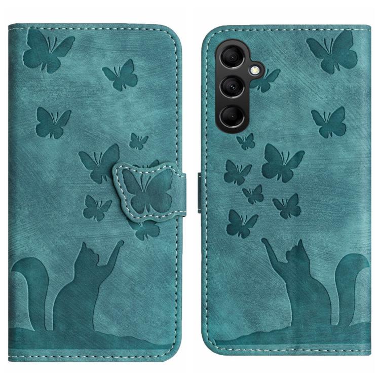 Butterfly Cat Embossing Flip Leather Phone Case, For Samsung Galaxy A57 5G, For Samsung Galaxy A37 5G, For Galaxy A27 5G, For Samsung Galaxy A07 4G / A06 4G, For Samsung Galaxy A17 5G / A26 5G, For Samsung Galaxy A56 5G, For Samsung Galaxy A26 5G      ...