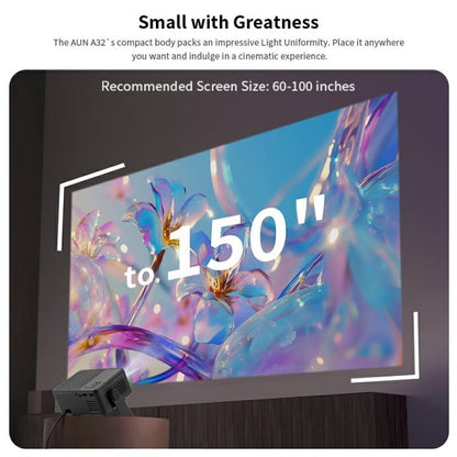 AUN A32 1280x720P 200ANSI D3100 CPU WIFI Display Smart Projector