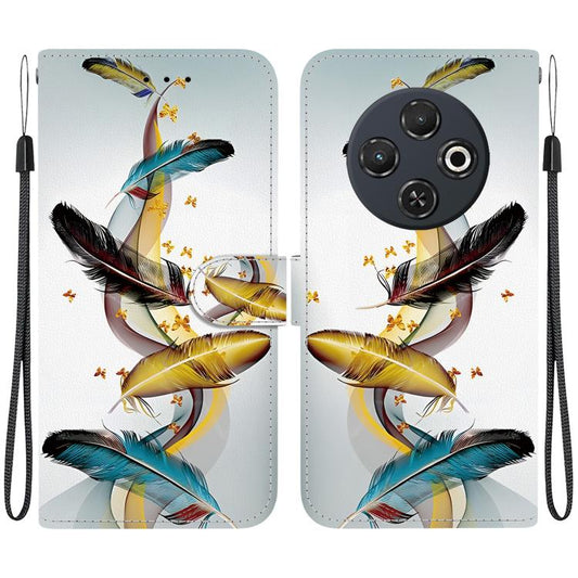 Crystal Texture Colored Drawing Leather Phone Case, For Tecno Spark 30C, For Tecno Spark GO 1 / Pop 9 Pro, For Tecno Spark 20 Pro+ 4G, For Tecno Spark 20 Pro, For Tecno Spark GO 2024 / 20C / Pop 8
