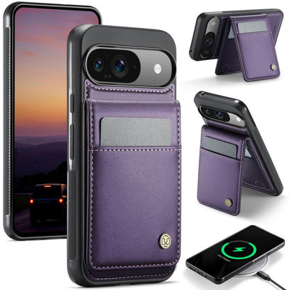 JEEHOOD J06 British Style RFID MagSafe Card Bag PU Phone Case, For Google Pixel 11 Pro XL, For Google Pixel 11 / 11 Pro, For Google Pixel 10a, For Google Pixel 9a, For Google Pixel 9 Pro XL, For Google Pixel 9 / 9 Pro
