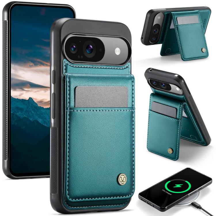 JEEHOOD J06 British Style RFID MagSafe Card Bag PU Phone Case, For Google Pixel 11 Pro XL, For Google Pixel 11 / 11 Pro, For Google Pixel 10a, For Google Pixel 9a, For Google Pixel 9 Pro XL, For Google Pixel 9 / 9 Pro