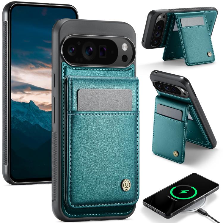 JEEHOOD J06 British Style RFID MagSafe Card Bag PU Phone Case, For Google Pixel 11 Pro XL, For Google Pixel 11 / 11 Pro, For Google Pixel 10a, For Google Pixel 9a, For Google Pixel 9 Pro XL, For Google Pixel 9 / 9 Pro